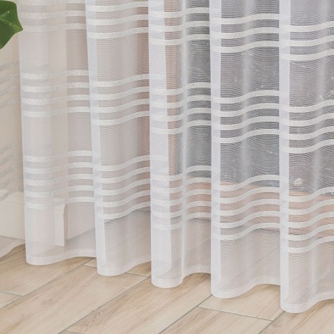 Firanka gotowa żakardowa KALINA 250x300 cm kolor biały ze srebrnym lurexem Firanka gotowa żakardowa KALINA 250x300 cm kolor biały ze srebrnym lurexem