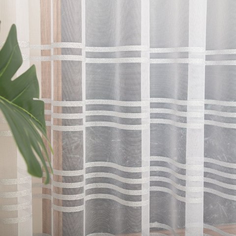 Firanka gotowa żakardowa KALINA 250x300 cm kolor biały ze srebrnym lurexem Firanka gotowa żakardowa KALINA 250x300 cm kolor biały ze srebrnym lurexem