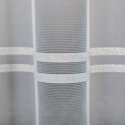 Firanka gotowa żakardowa KALINA 250x300 cm kolor biały ze srebrnym lurexem Firanka gotowa żakardowa KALINA 250x300 cm kolor biały ze srebrnym lurexem