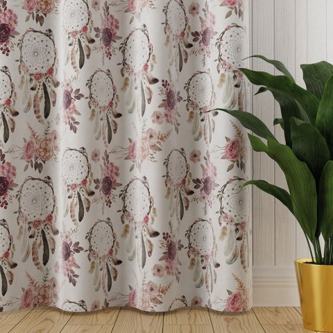 KWIATOWY ŁAPACZ SNÓW Tkanina dekoracyjna VELVET, 150cm, kolor 001 biały D00098/VEL/001/150000/1