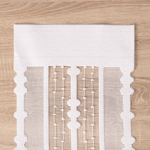 LEA Panel żakardowy gotowy z dodatkowym materiałem na tunel, łapacz snów, szerokość 45 x wysokość 130cm, kolor 001 biały 001391/ LEA Panel żakardowy gotowy z dodatkowym materiałem na tunel, łapacz snów, szerokość 45 x wysokość 130cm, kolor 001 biały 001391/