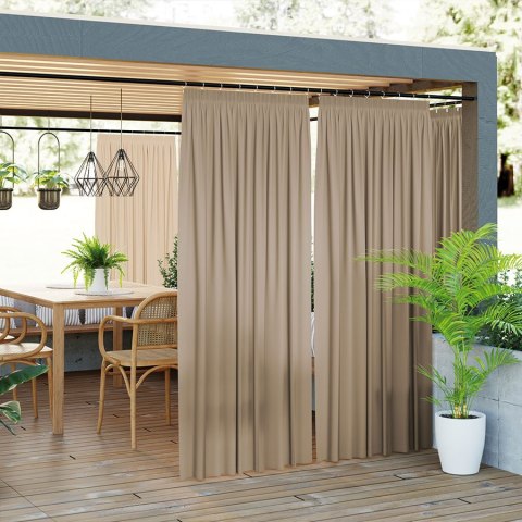 GARDENIA Zasłona gotowa na taśmie, szerokość 140cm x wysokość 240cm, kolor 004 nude TD0025/ZGT/004/140240/1 GARDENIA Zasłona gotowa na taśmie, szerokość 140cm x wysokość 240cm, kolor 004 nude TD0025/ZGT/004/140240/1