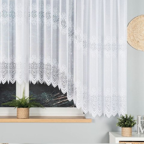 VIOLETTA Firanka żakardowa gotowa, szerokość 470 x wysokość 160cm, kolor 001 biały 001539/FBL/001/470160/1