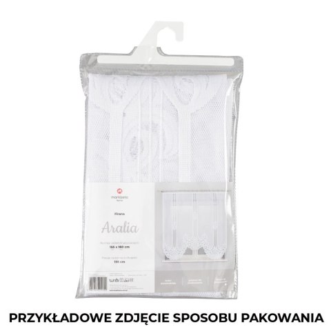 ALEKSANDRA Firanka żakardowa odpasowana, szerokość 310 x wysokość 160cm, kolor 001 biały 324031/FBL/001/310160/1