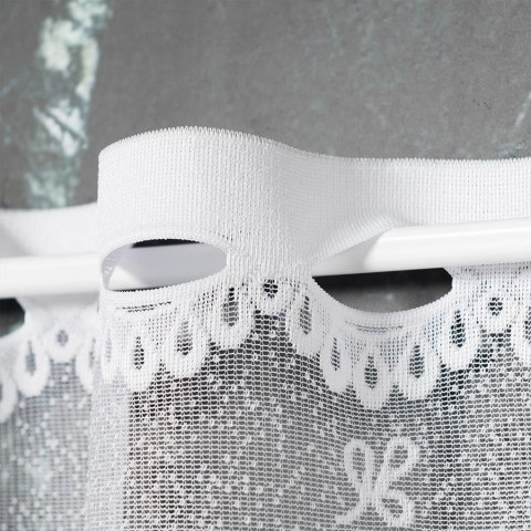 KAROLINA Zazdrostka żakardowa ze wzorem po całości, wysokość 40cm, kolor 001 biały 054160/000/001/000040/1 KAROLINA Zazdrostka żakardowa ze wzorem po całości, wysokość 40cm, kolor 001 biały 054160/000/001/000040/1