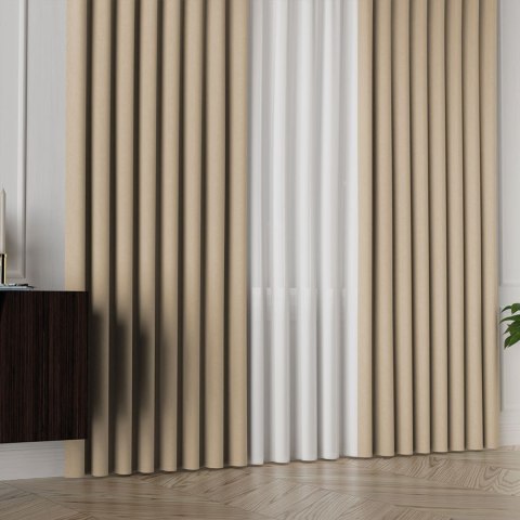 ALUNA Tkanina dekoracyjna, wysokość 300cm, kolor 002 cappucino 318738/TDP/002/000300/1
