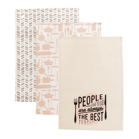BEST PEOPLE Komplet 3 ścierek kuchennych, rozmiar 40x60cm S00015/SCI/001/040060/1 BEST PEOPLE Komplet 3 ścierek kuchennych, rozmiar 40x60cm S00015/SCI/001/040060/1