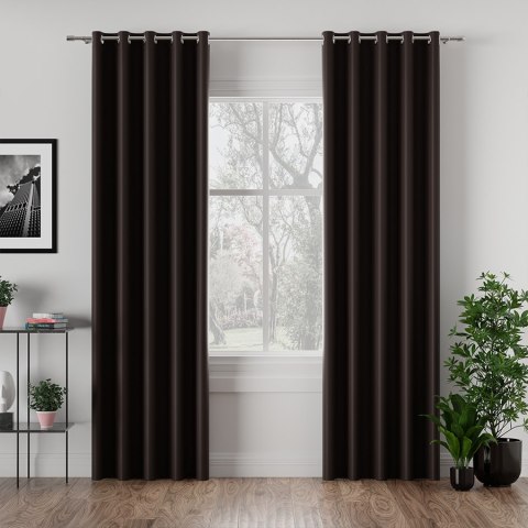 DONA Tkanina dekoracyjna typu blackout, wysokość 280cm, kolor 322 ciemny brązowy TD0015/TDP/322/000280/1 DONA Tkanina dekoracyjna typu blackout, wysokość 280cm, kolor 322 ciemny brązowy TD0015/TDP/322/000280/1