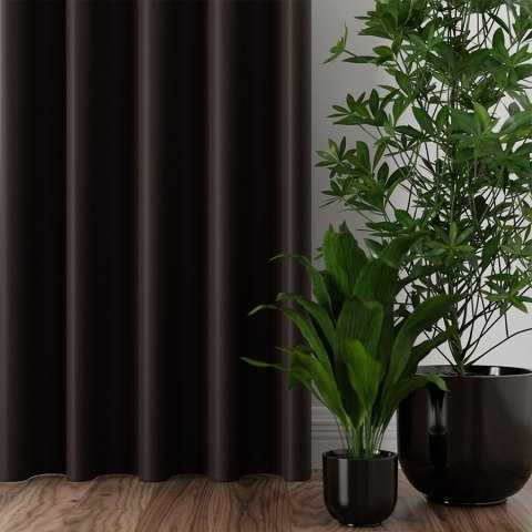 DONA Tkanina dekoracyjna typu blackout, wysokość 280cm, kolor 322 ciemny brązowy TD0015/TDP/322/000280/1 DONA Tkanina dekoracyjna typu blackout, wysokość 280cm, kolor 322 ciemny brązowy TD0015/TDP/322/000280/1