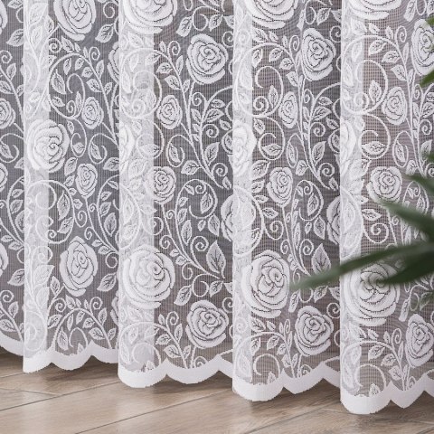 Firanka żakardowa ze wzorem na samym dole, wysokość 250cm, kolor 001 biały 107240/000/001/000250/1 Firanka żakardowa ze wzorem na samym dole, wysokość 250cm, kolor 001 biały 107240/000/001/000250/1