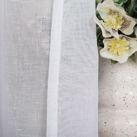 Firana gotowa na taśmie, 140x250 cm, kolor 001 biały 400007/FGT/001/140250/1