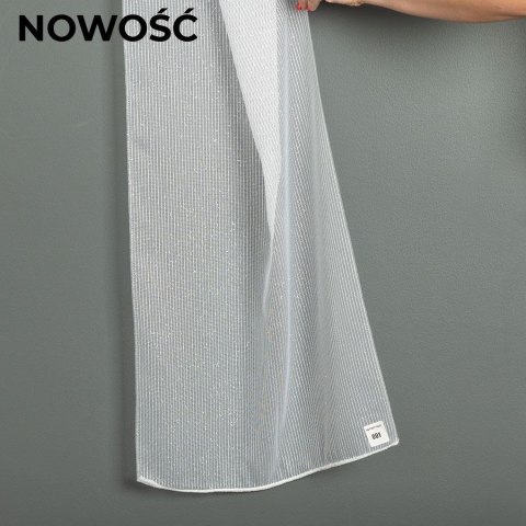Firanka fantazyjna z ołowianką, wysokość 300cm, kolor 001 biały z lurexem 567007/OLO/001/000300/1 Firanka fantazyjna z ołowianką, wysokość 300cm, kolor 001 biały z lurexem 567007/OLO/001/000300/1