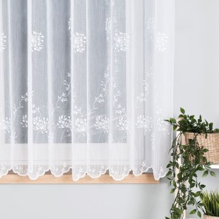 Firanka haftowana 053801 wysokość 160 cm kolor biały
