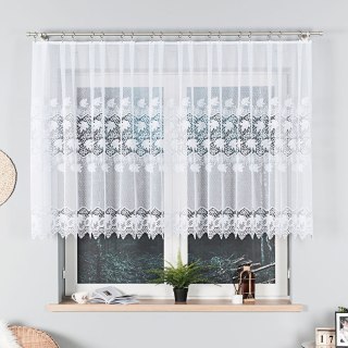 Firanka żakardowa 004164 wysokość 120 cm kolor biały