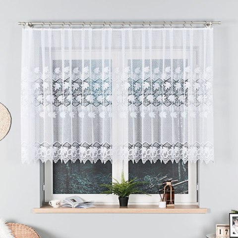Firanka żakardowa 004164 wysokość 120 cm kolor biały