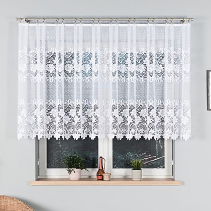 Firanka żakardowa na metry 017480 wysokość 120 cm kolor biały