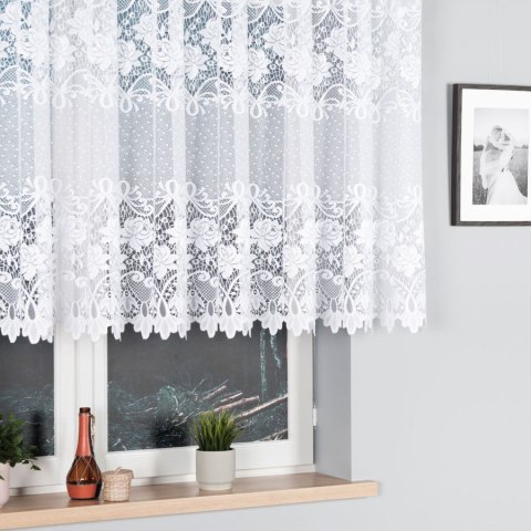 Firanka żakardowa 017480 wysokość 120 cm kolor biały Firanka żakardowa 017480 wysokość 120 cm kolor biały