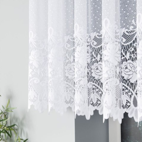 Firanka żakardowa 017480 wysokość 120 cm kolor biały Firanka żakardowa 017480 wysokość 120 cm kolor biały