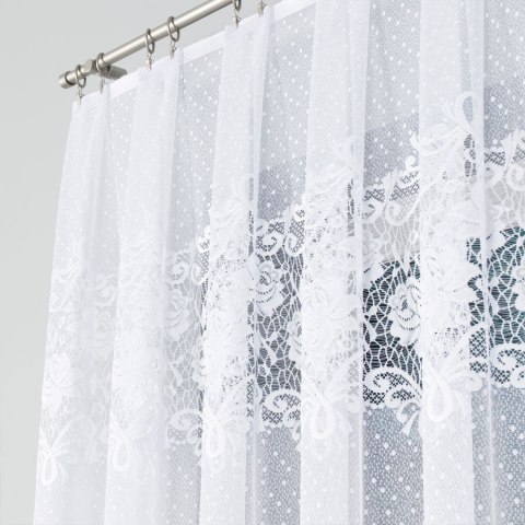 Firanka żakardowa 017480 wysokość 120 cm kolor biały Firanka żakardowa 017480 wysokość 120 cm kolor biały