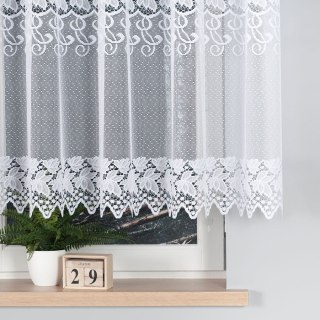 Firanka żakardowa 004465 wysokość 140 cm kolor biały