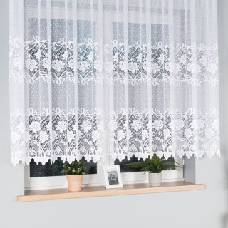 Firanka żakardowa na metry 017480 wysokość 140 cm kolor biały
