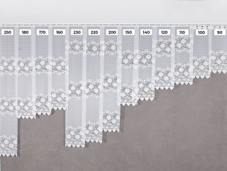 Firanka żakardowa 017480 wysokość 160 cm kolor biały