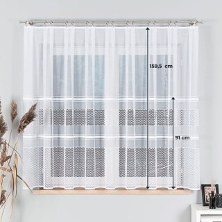 Firanka żakardowa 018601 wysokość 160 cm kolor biały