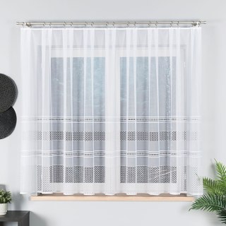Firanka żakardowa 007596 wysokość 160 cm kolor biały