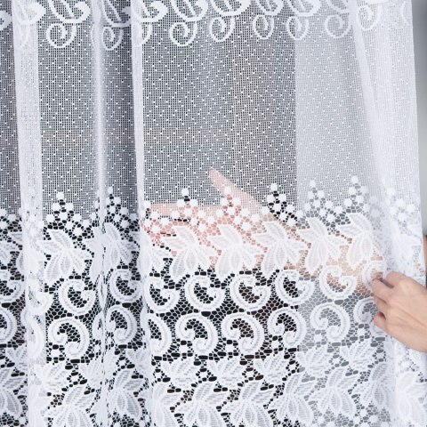 Firanka żakardowa 004465 wysokość 250 cm kolor biały