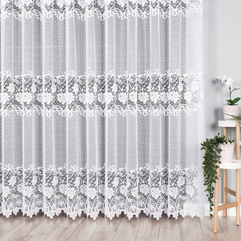 Firanka żakardowa 017480 wysokość 250 cm kolor biały