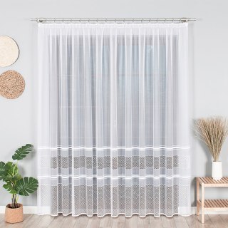 Firanka żakardowa 018601 wysokość 250 cm kolor biały
