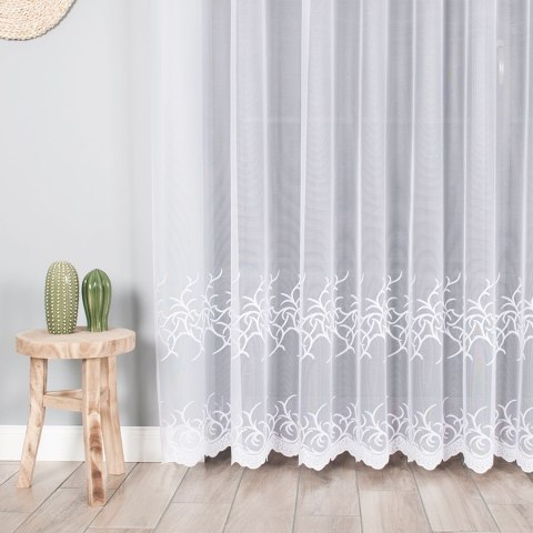 Firanka żakardowa 023297 wysokość 250 cm kolor biały Firanka żakardowa 023297 wysokość 250 cm kolor biały