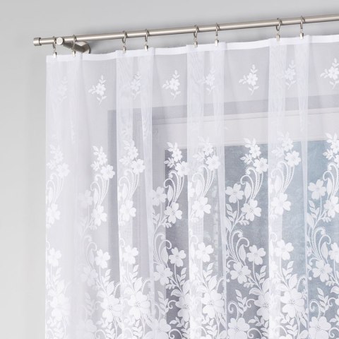 Firanka żakardowa 023092 wysokość 120 cm kolor biały