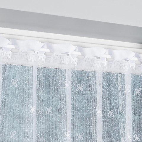 Firanka żakardowa 054160 wysokość 100 cm kolor biały