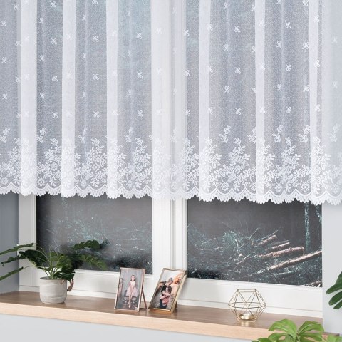 Firanka żakardowa 054160 wysokość 120 cm kolor biały