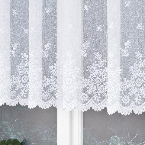 Firanka żakardowa 054160 wysokość 120 cm kolor biały