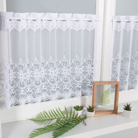 Zazdrostka żakardowa 004221 wysokość 30 cm kolor biały Zazdrostka żakardowa 004221 wysokość 30 cm kolor biały