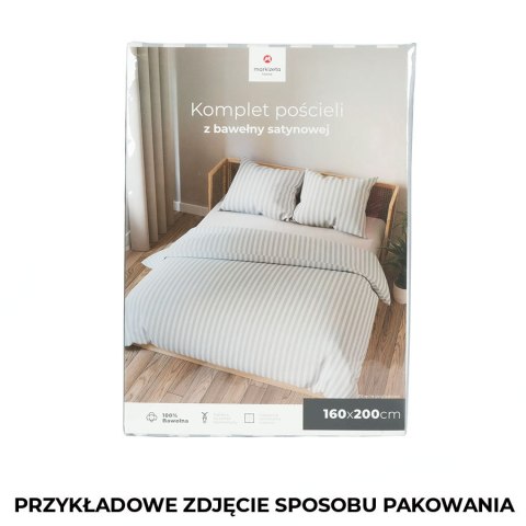 FUMO Komplet pościeli z bawełny satynowej 160x200cm 100063/SAT/000/160200/1 FUMO Komplet pościeli z bawełny satynowej 160x200cm 100063/SAT/000/160200/1