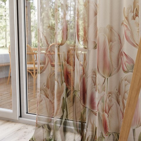 TULIPAN Firana z ołowianką ETAMINA wzór od dołu, wysokość 295cm, kolor 002 jasny (do wyczerpania zapasu) D00200/ETO/D02/000295/1 TULIPAN Firana z ołowianką ETAMINA wzór od dołu, wysokość 295cm, kolor 002 jasny (do wyczerpania zapasu) D00200/ETO/D02/000295/1