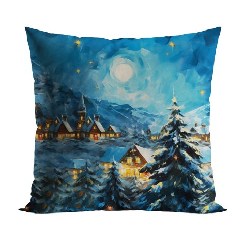 MIKOŁAJ W WIOSCE Poszewka dekoracyjna VELVET, 40x40cm, kolor 009 wielokolorowy PBN291/POP/009/040040/1 MIKOŁAJ W WIOSCE Poszewka dekoracyjna VELVET, 40x40cm, kolor 009 wielokolorowy PBN291/POP/009/040040/1