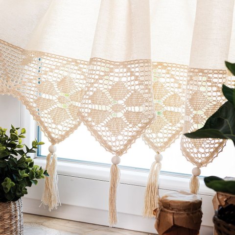 RACHELA Zazdrostka gotowa z ażurem, szerokość 150 x wysokość 75cm, kolor 012 kremowy 912432/ZAZ/012/150075/1 RACHELA Zazdrostka gotowa z ażurem, szerokość 150 x wysokość 75cm, kolor 012 kremowy 912432/ZAZ/012/150075/1