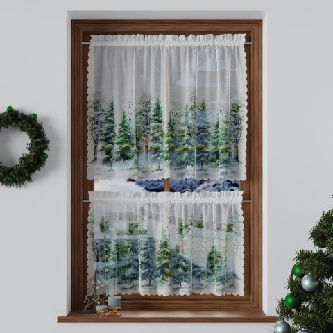 LAS ZIMĄ Zazdrostka woalowa, WOAL, szerokość 100 x wysokość 40cm, kolor 002 zielony PBN278/ZAZ/002/100040/1 LAS ZIMĄ Zazdrostka woalowa, WOAL, szerokość 100 x wysokość 40cm, kolor 002 zielony PBN278/ZAZ/002/100040/1