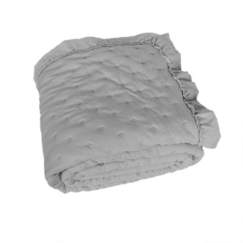 WERONA Narzuta dekoracyjna z falbaną w kropki, 170x210cm, kolor 001 szary WERONA/NAP/001/170210/1 WERONA Narzuta dekoracyjna z falbaną w kropki, 170x210cm, kolor 001 szary WERONA/NAP/001/170210/1