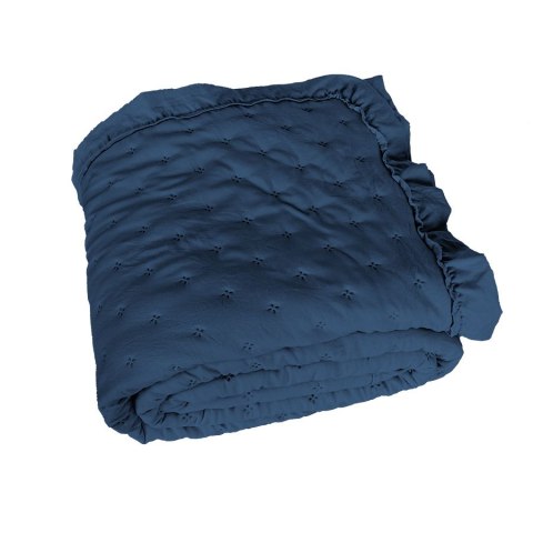 WERONA Narzuta dekoracyjna z falbaną w kropki, 200x220cm, kolor 002 niebieski WERONA/NAP/002/200220/1 WERONA Narzuta dekoracyjna z falbaną w kropki, 200x220cm, kolor 002 niebieski WERONA/NAP/002/200220/1