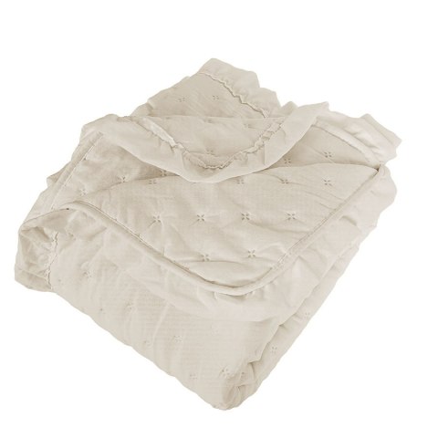 WERONA Narzuta dekoracyjna z falbaną w kropki, 200x220cm, kolor 608 ecru WERONA/NAP/608/200220/1 WERONA Narzuta dekoracyjna z falbaną w kropki, 200x220cm, kolor 608 ecru WERONA/NAP/608/200220/1