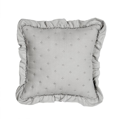 WERONA Poszewka dekoracyjna z falbaną w kropki, 40x40cm, kolor 001 szary WERONA/POP/001/040040/1 WERONA Poszewka dekoracyjna z falbaną w kropki, 40x40cm, kolor 001 szary WERONA/POP/001/040040/1