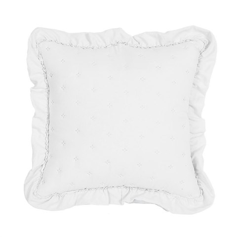 WERONA Poszewka dekoracyjna z falbaną w kropki, 40x40cm, kolor 011 biały WERONA/POP/011/040040/1 WERONA Poszewka dekoracyjna z falbaną w kropki, 40x40cm, kolor 011 biały WERONA/POP/011/040040/1