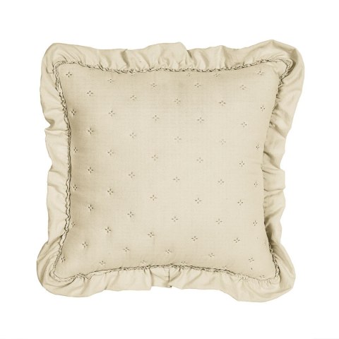 WERONA Poszewka dekoracyjna z falbaną w kropki, 40x40cm, kolor 112 beżowy WERONA/POP/112/040040/1 WERONA Poszewka dekoracyjna z falbaną w kropki, 40x40cm, kolor 112 beżowy WERONA/POP/112/040040/1