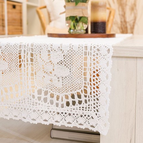 INESS Bieżnik ażurowy, szerokość 50 x wysokość 100cm, kolor 001 biały 913501/KSP/001/050100/1 INESS Bieżnik ażurowy, szerokość 50 x wysokość 100cm, kolor 001 biały 913501/KSP/001/050100/1