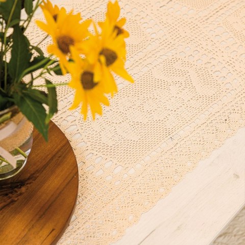 INESS Bieżnik ażurowy, szerokość 50 x wysokość 100cm, kolor 012 kremowy 913501/KSP/012/050100/1 INESS Bieżnik ażurowy, szerokość 50 x wysokość 100cm, kolor 012 kremowy 913501/KSP/012/050100/1